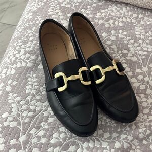 Target Black Flats with Gold Buckle